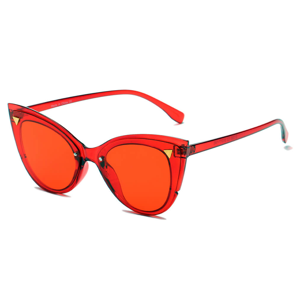 GRENOBLE | Women Retro Fashion Round Cat Eye Sunglasses-4