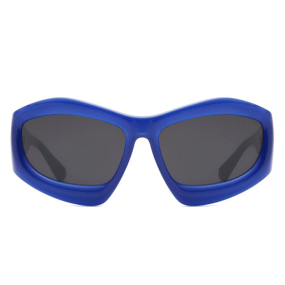 Xaron - Geometric Square Tinted Oversize Chunky Fashion Sunglasses-7