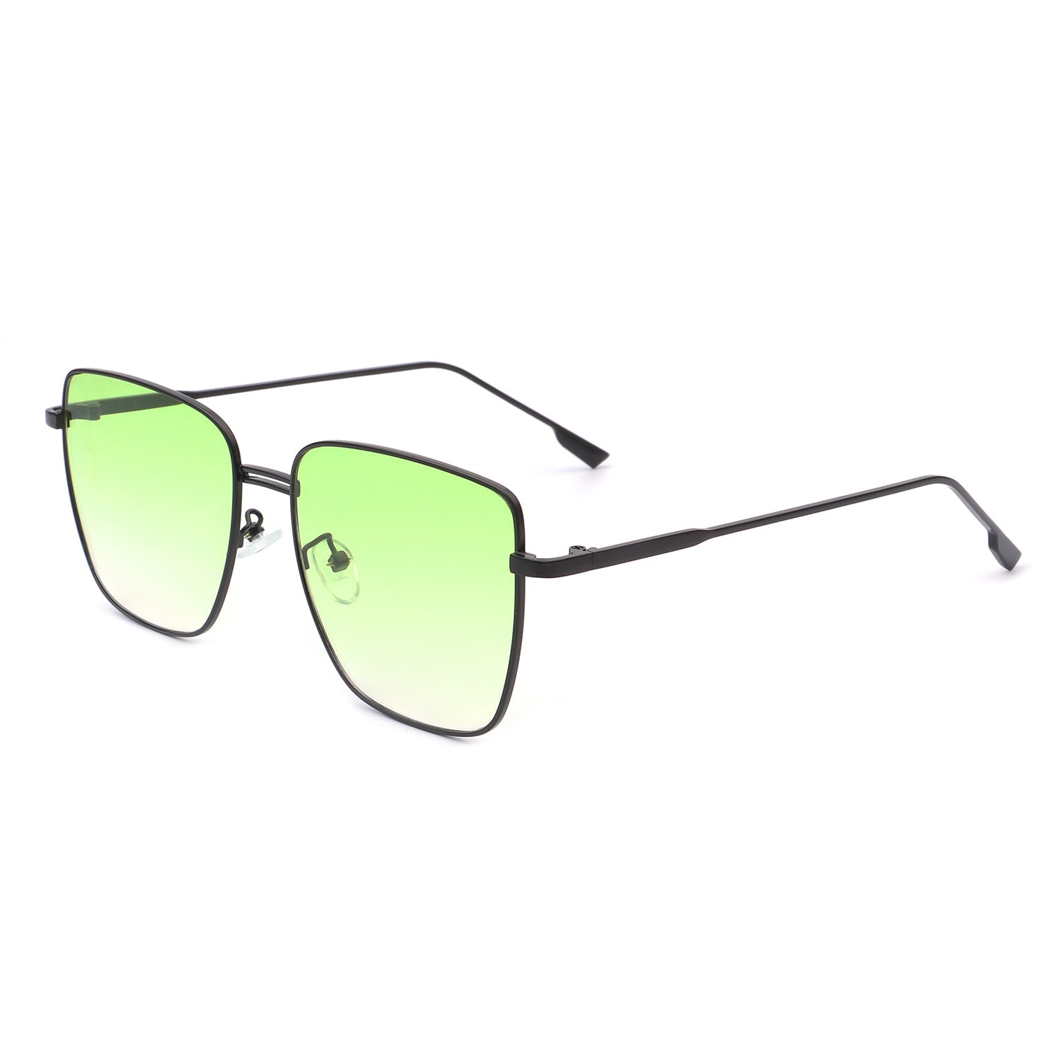 Eskuitan | Women Square Metal Oversize Fashion Sunglasses-4