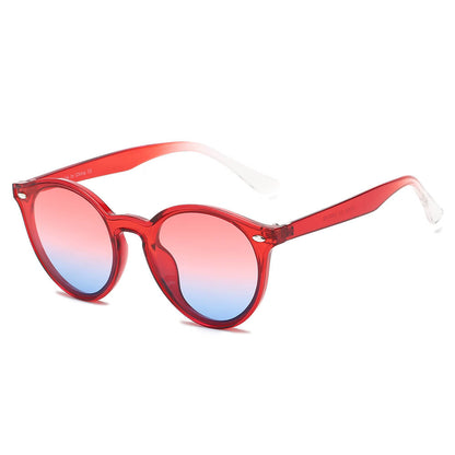 CROSBY | Unisex Fashion Retro Round Horn Rimmed Sunglasses-0