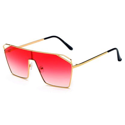 LAVAL | S2071 - Flat Top Metal Oversize Square Fashion Sunglasses-6