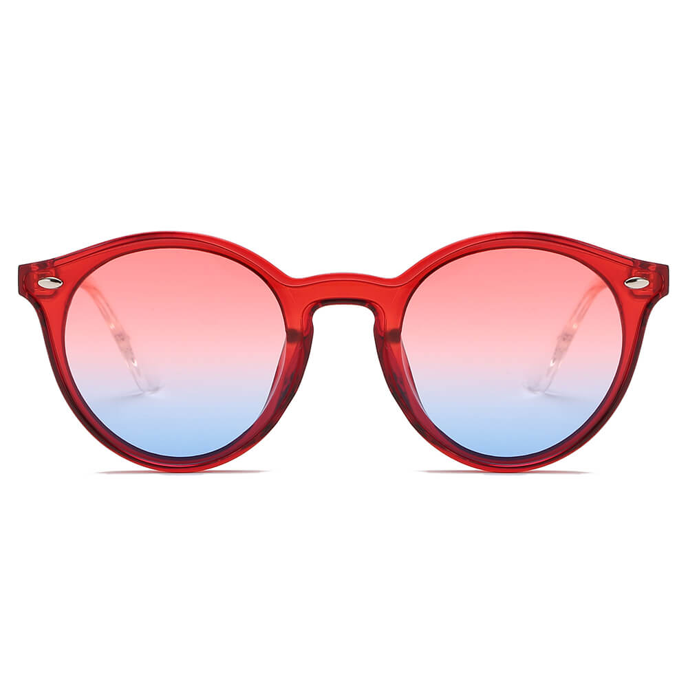 CROSBY | Unisex Fashion Retro Round Horn Rimmed Sunglasses-1