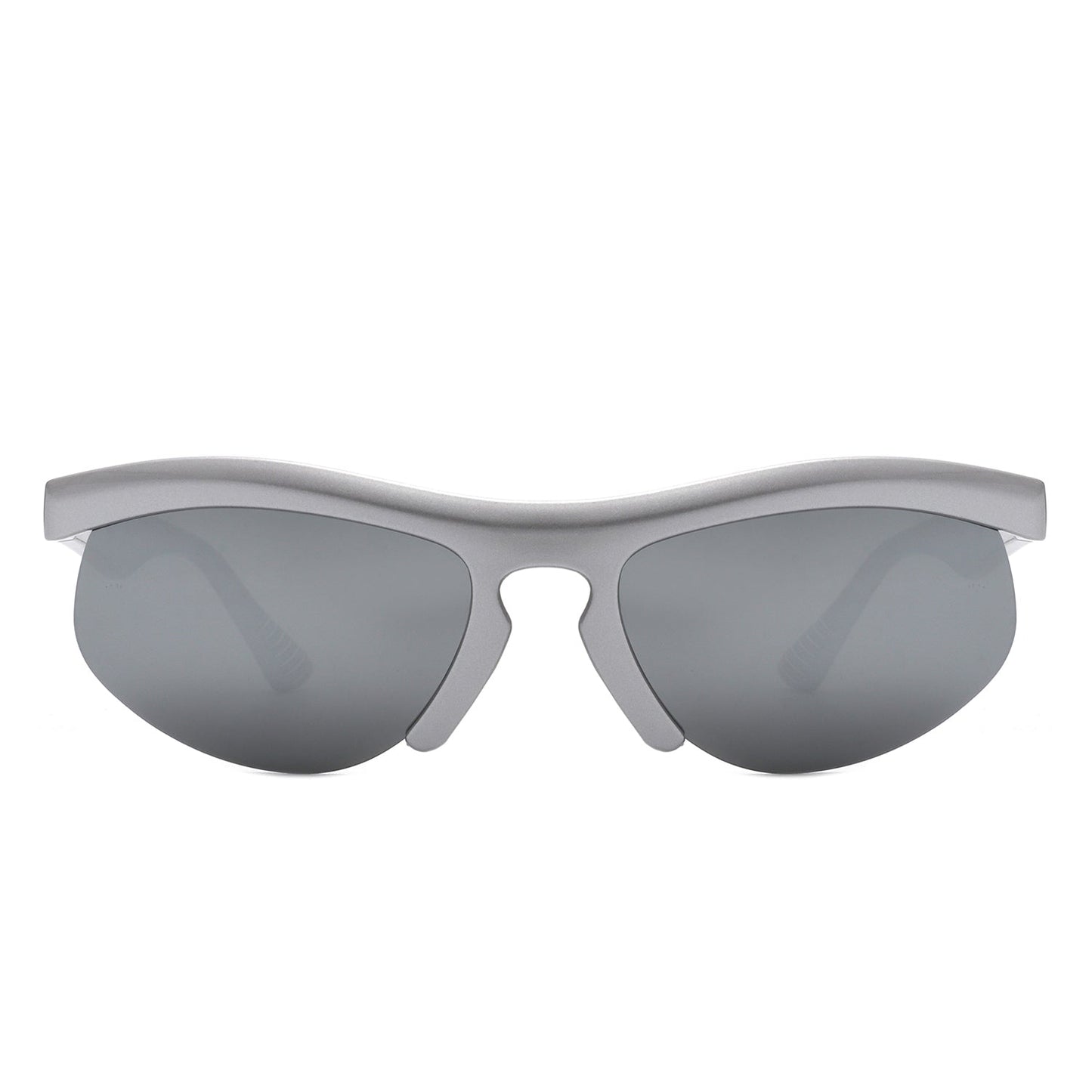 Fliygua - Rectangle Half Frame Sport Square Sunglasses-9