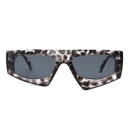 Xyrisia - Rectangle Retro Geometric Sunglasses-6