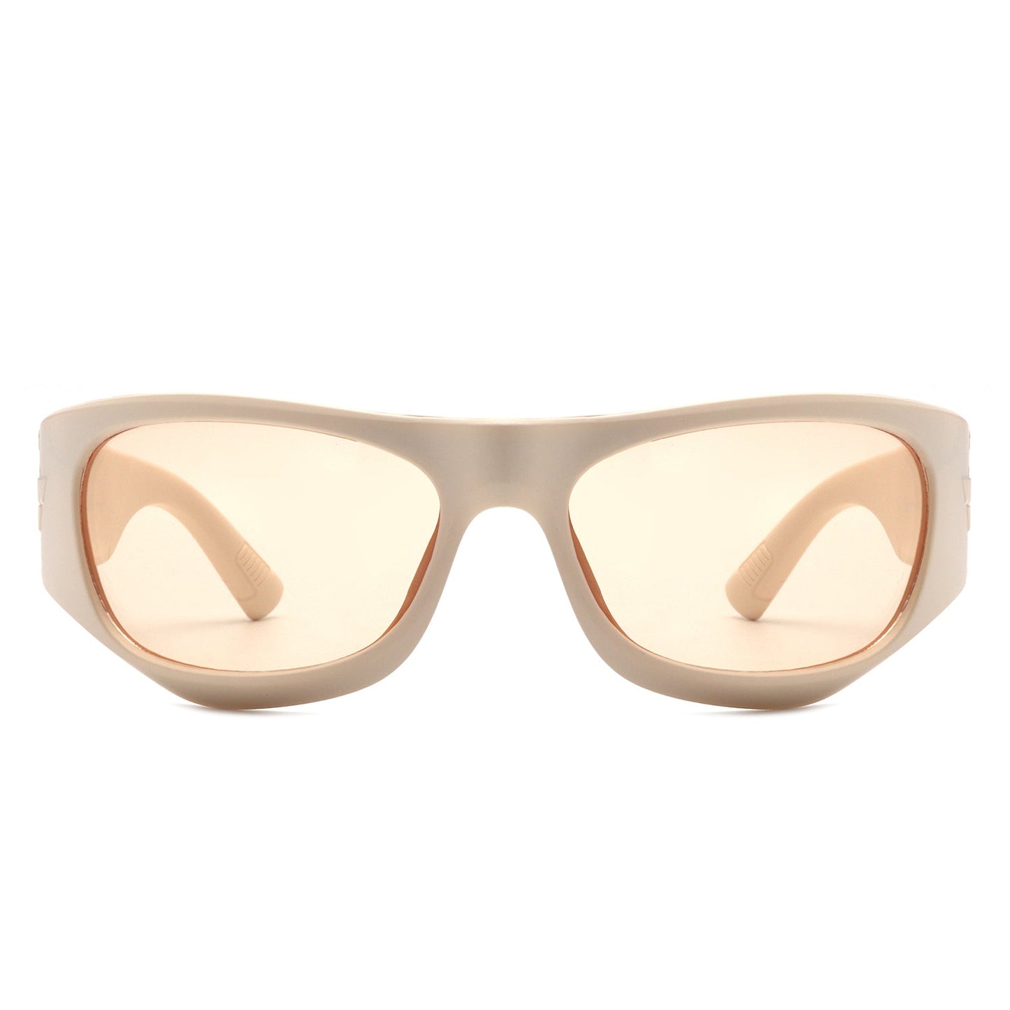 Gleamery - Geometric Wrap Around Tinted Fashion Square Sunglasses-9