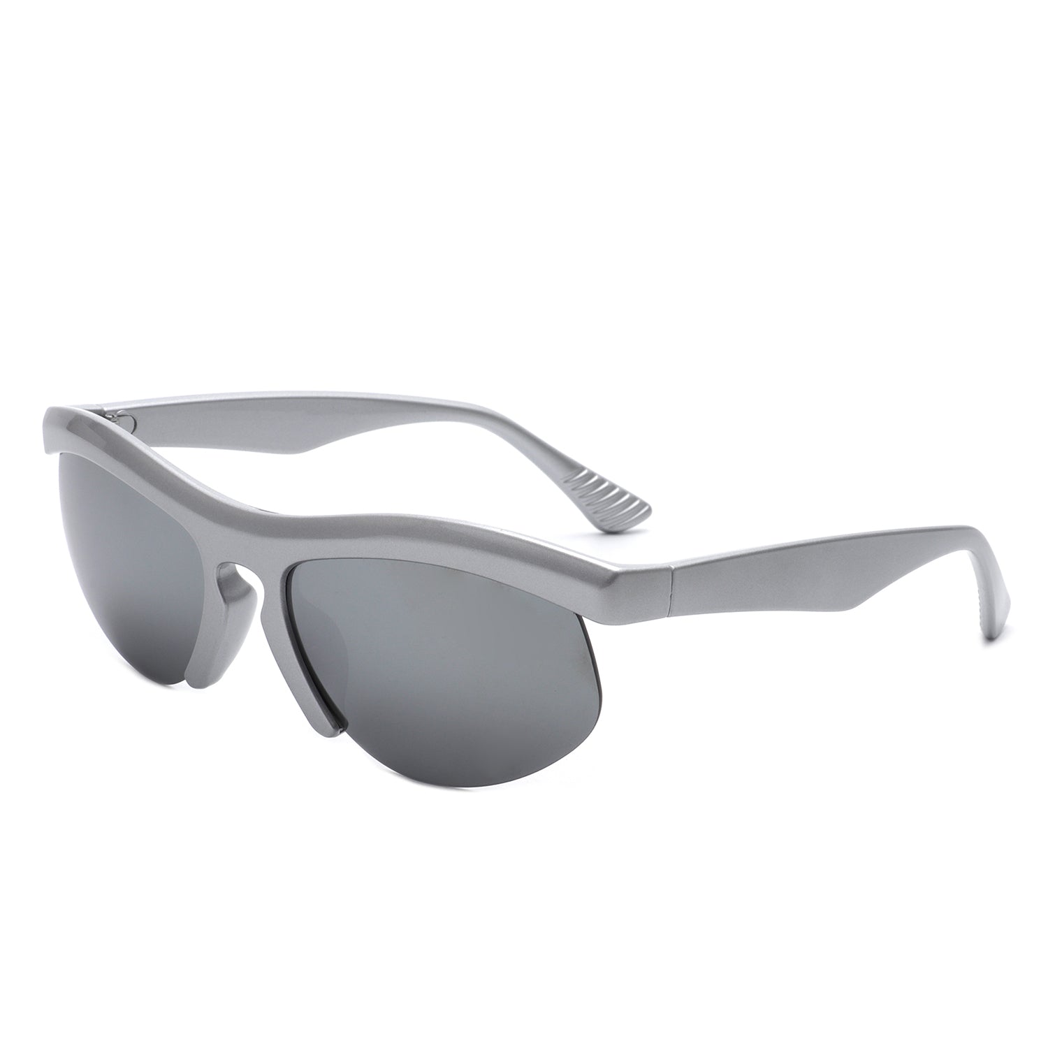 Fliygua - Rectangle Half Frame Sport Square Sunglasses-8