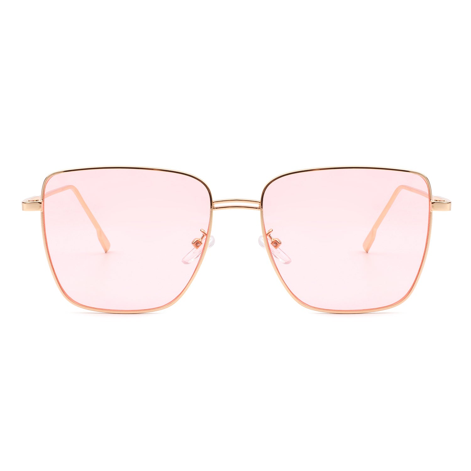 Eskuitan | Women Square Metal Oversize Fashion Sunglasses-9