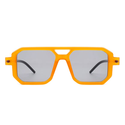 Bluebird - Retro Square Flat Top Brow-Bar Fashion Sunglasses-11