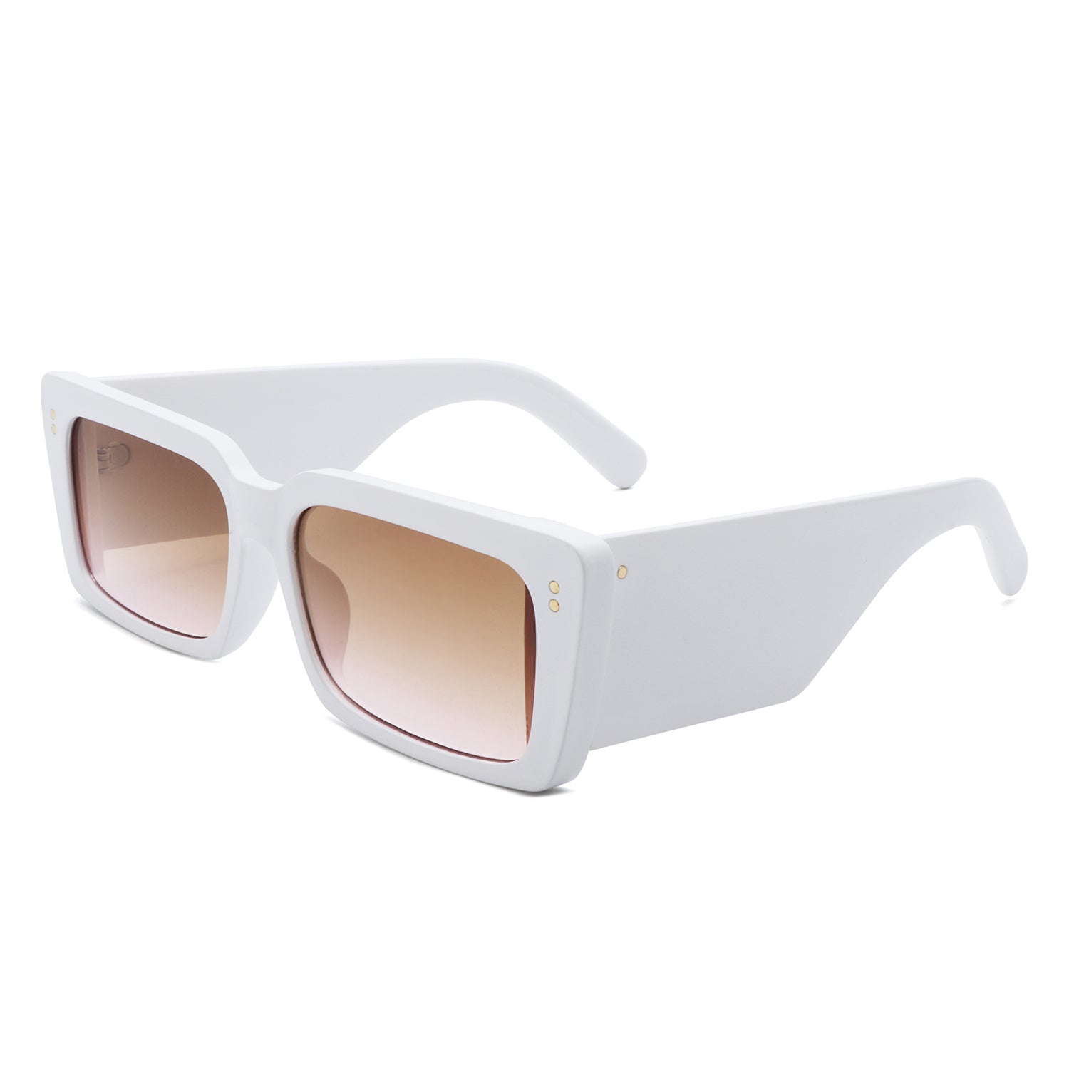 Yoplines - Rectangle Flat Top Retro Tinted Chunky Square Sunglasses-10