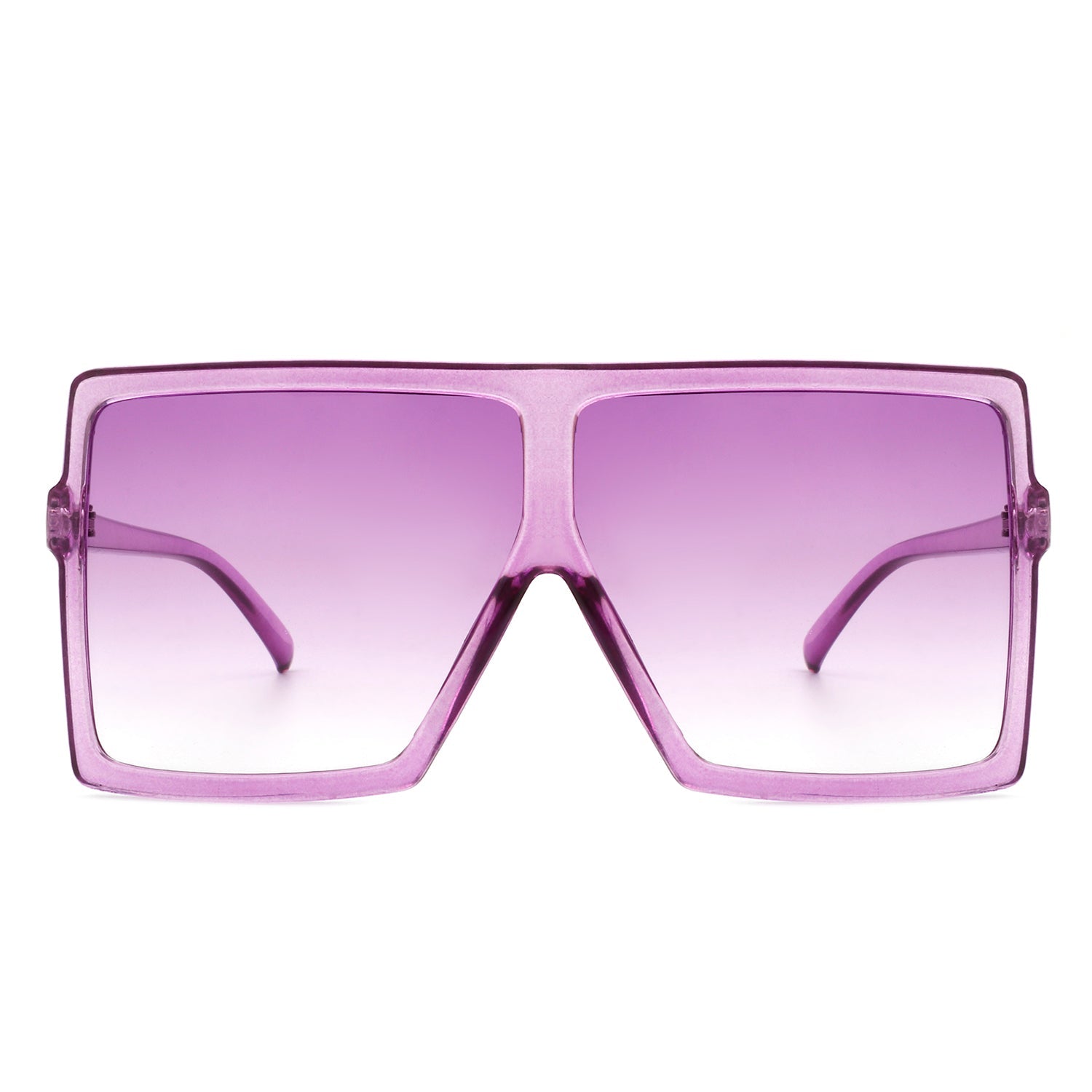 Zenithia - Square Oversize Women Flat Top Fashion Sunglasses-12