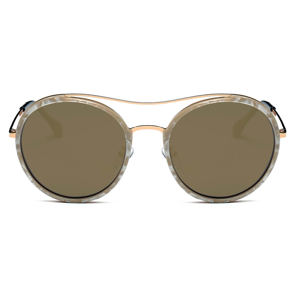 EMPORIA | Retro Polarized Lens Circle Round Sunglasses-10