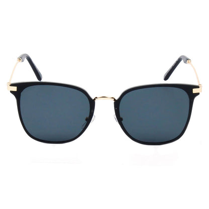 CAMBRIDGE | Pillowed Rectangle Flat Lens Horned Rim Sunglasses-7