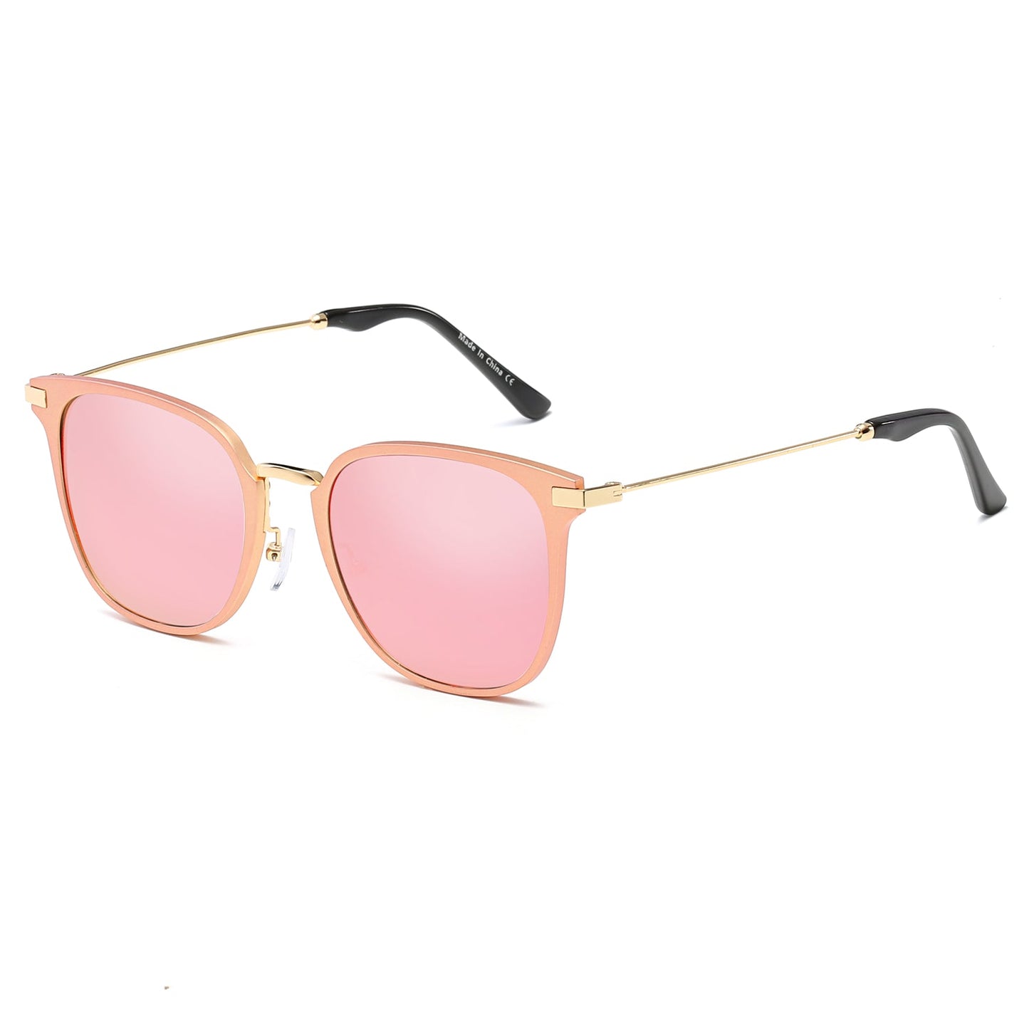 CAMBRIDGE | Pillowed Rectangle Flat Lens Horned Rim Sunglasses-10