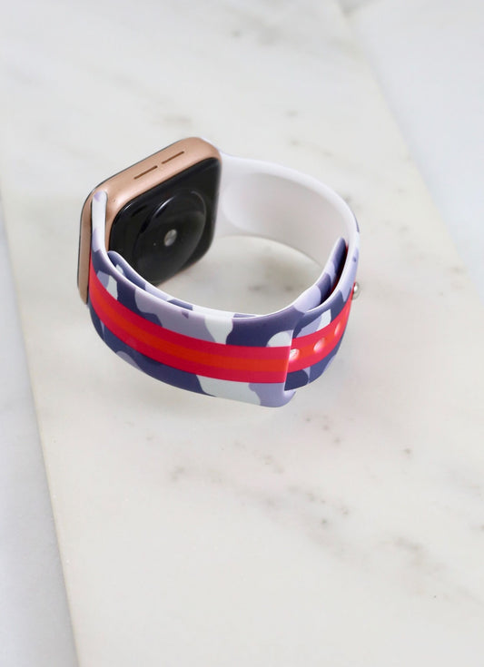 Gray Camo Striped Apple Watch Band