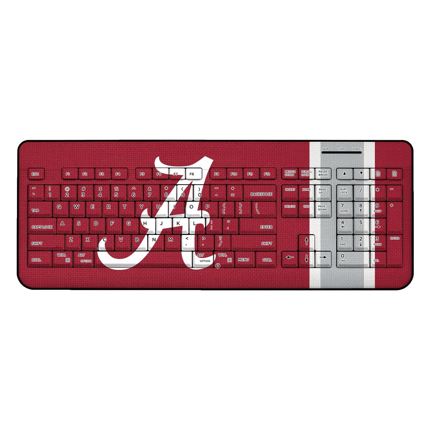 Alabama Crimson Tide Stripe Wireless USB Keyboard