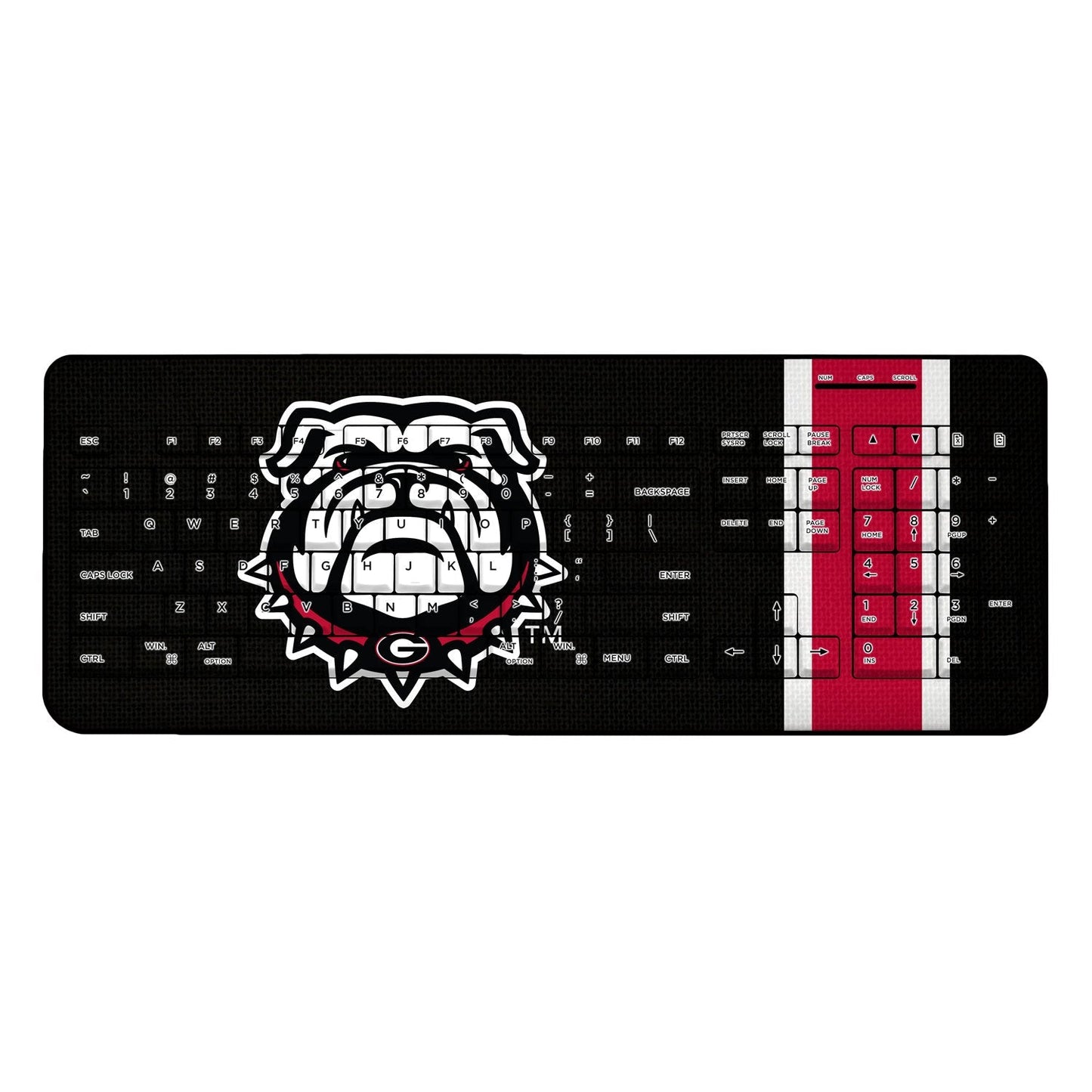 Georgia Bulldogs Mascot Stripe Wireless USB Keyboard