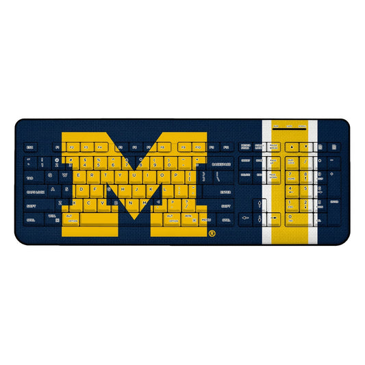 Michigan Wolverines Stripe Wireless USB Keyboard