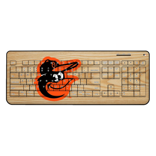 Baltimore Orioles Wood Bat Wireless USB Keyboard
