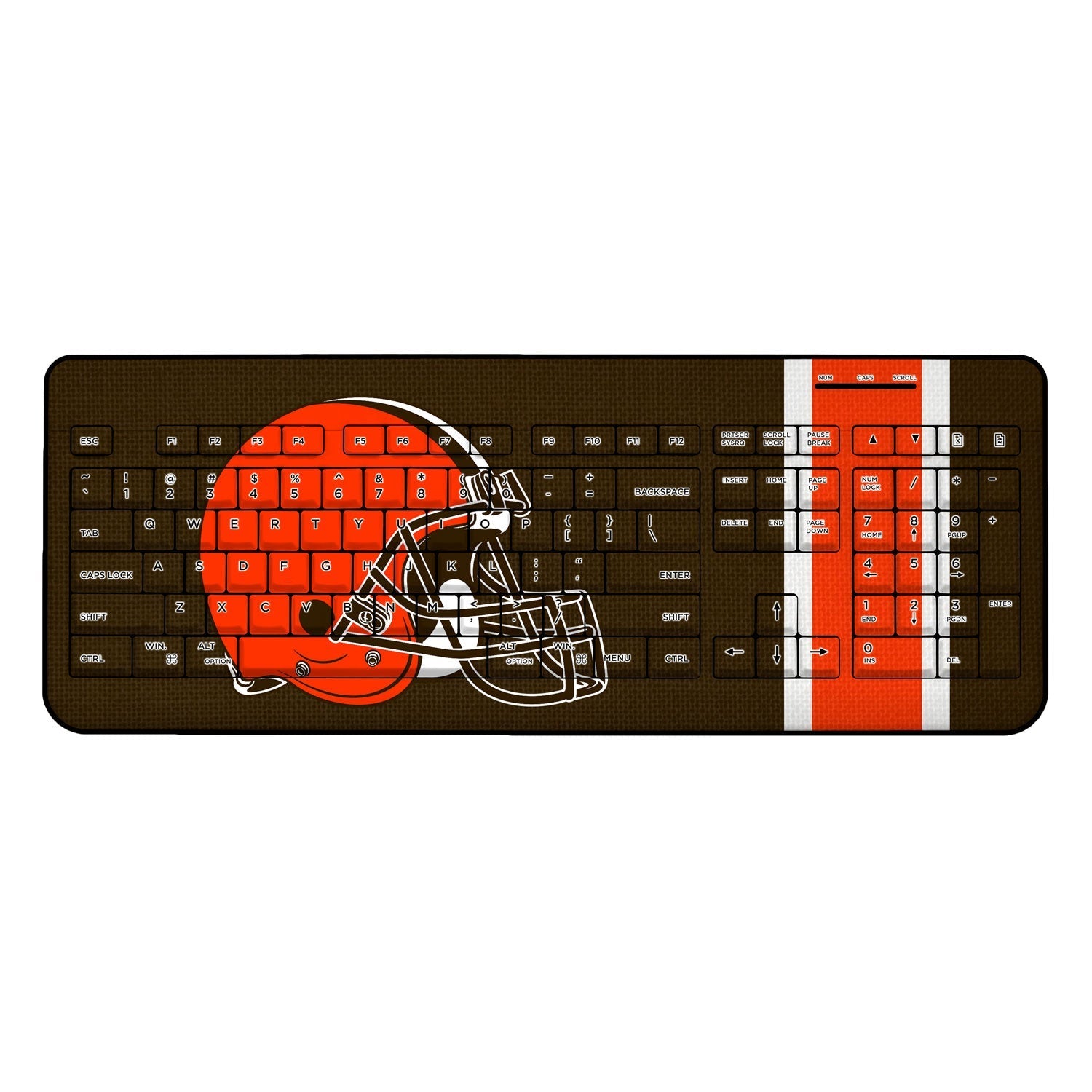 Cleveland Browns Stripe Wireless USB Keyboard-0