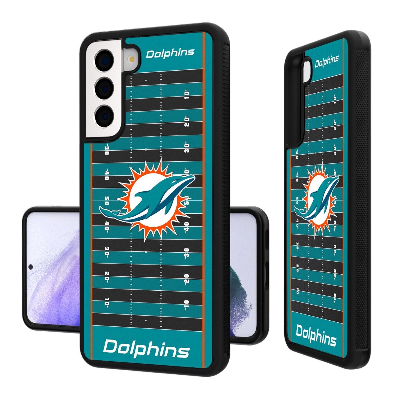 Miami Dolphins Football Field Bumper Case