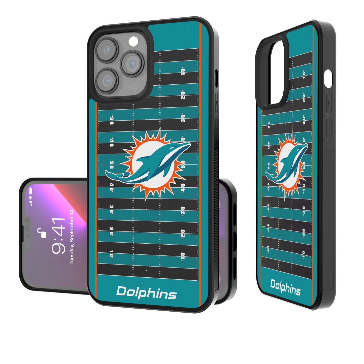 Miami Dolphins Football Field Bumper Case