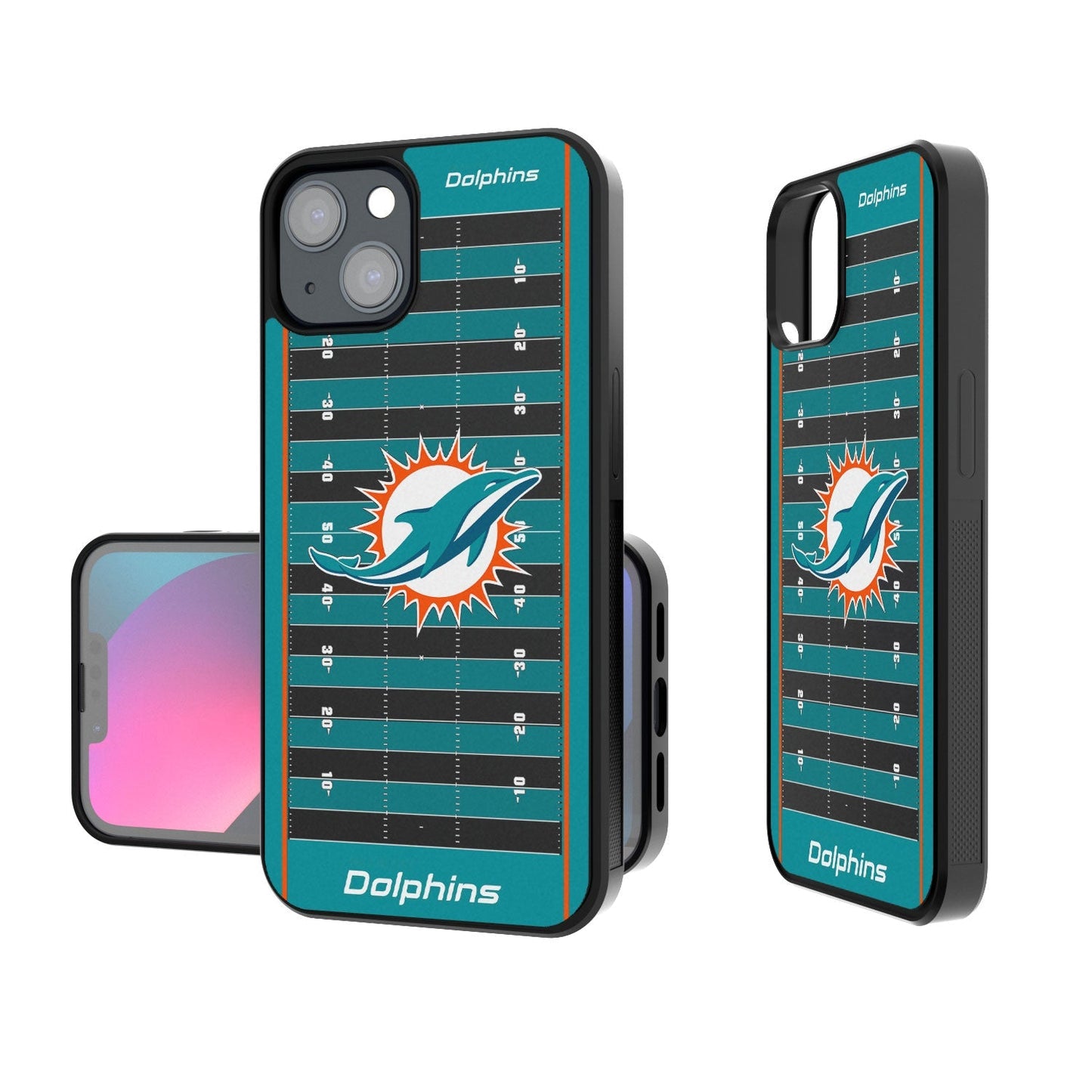 Miami Dolphins Football Field Bumper Case