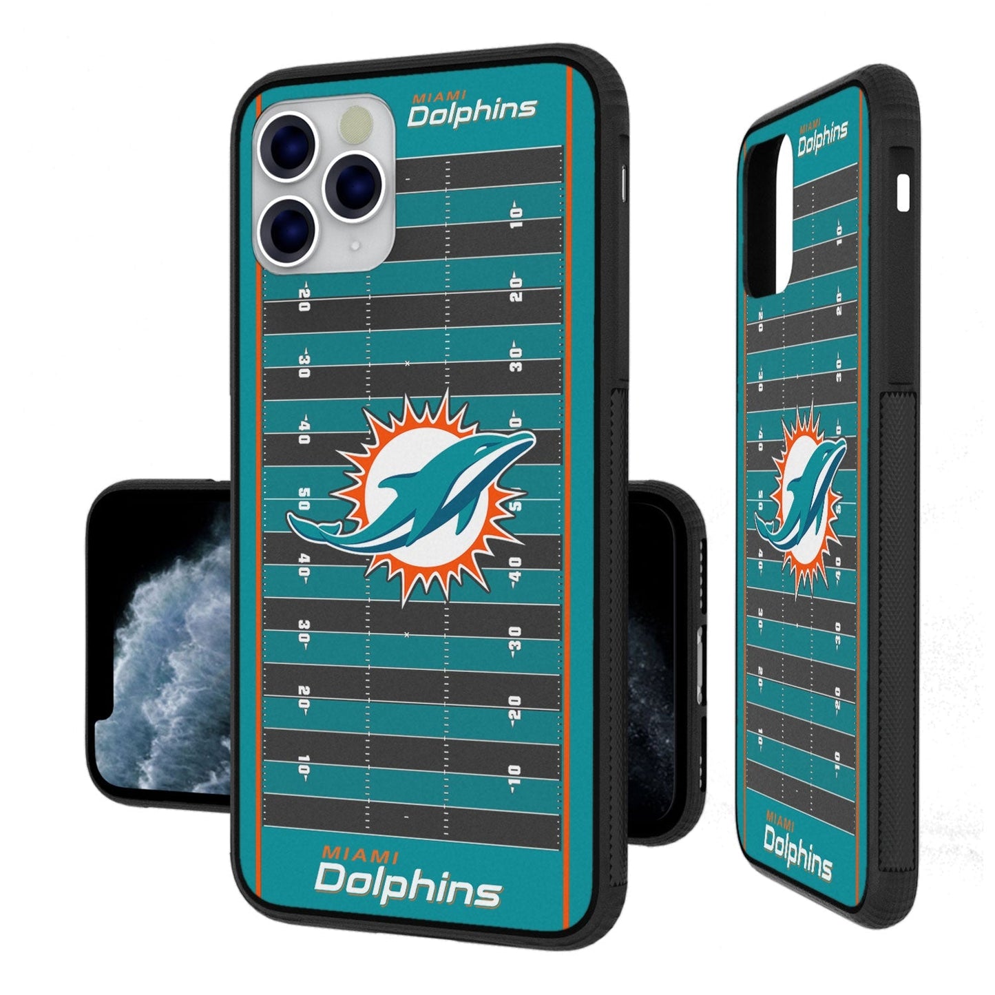 Miami Dolphins Football Field Bumper Case