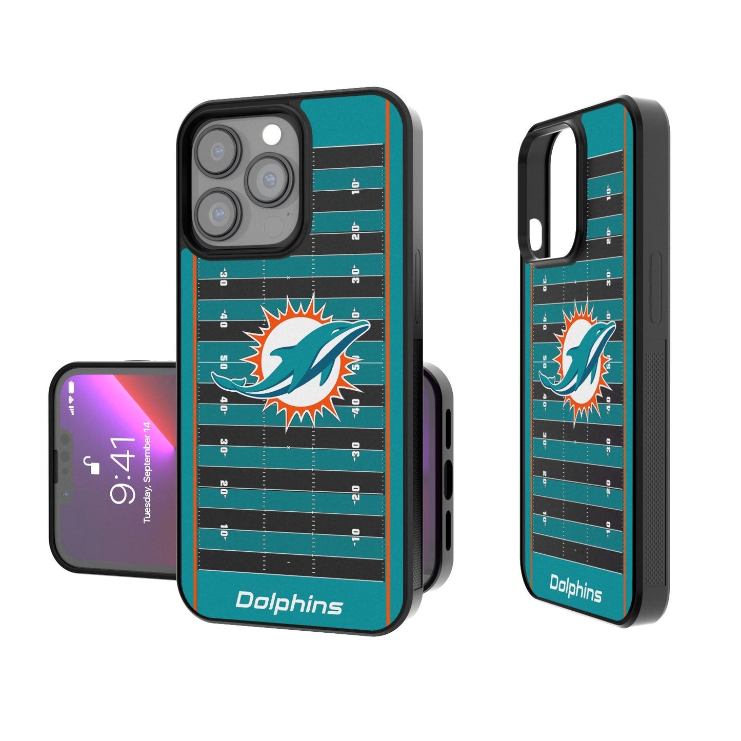 Miami Dolphins Football Field Bumper Case