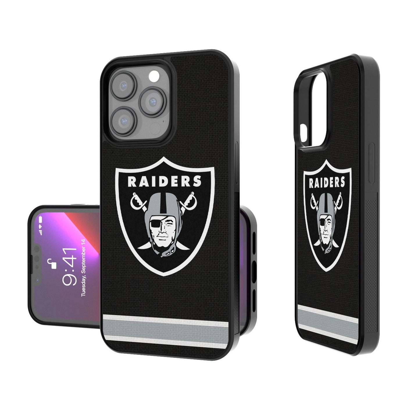 Las Vegas Raiders Stripe Bump Case-0