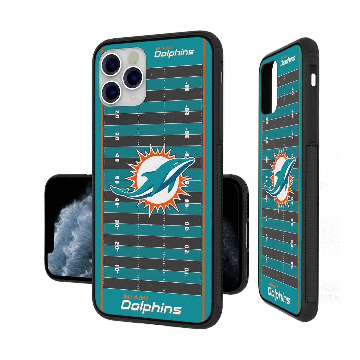 Miami Dolphins Football Field Bumper Case