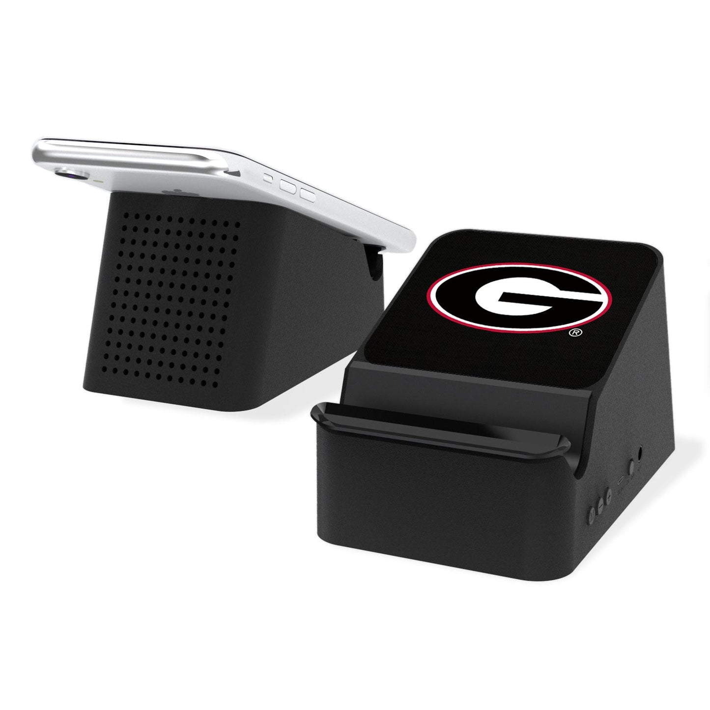 Georgia Bulldogs Solid Wireless Charging Station and Bluetooth Speaker