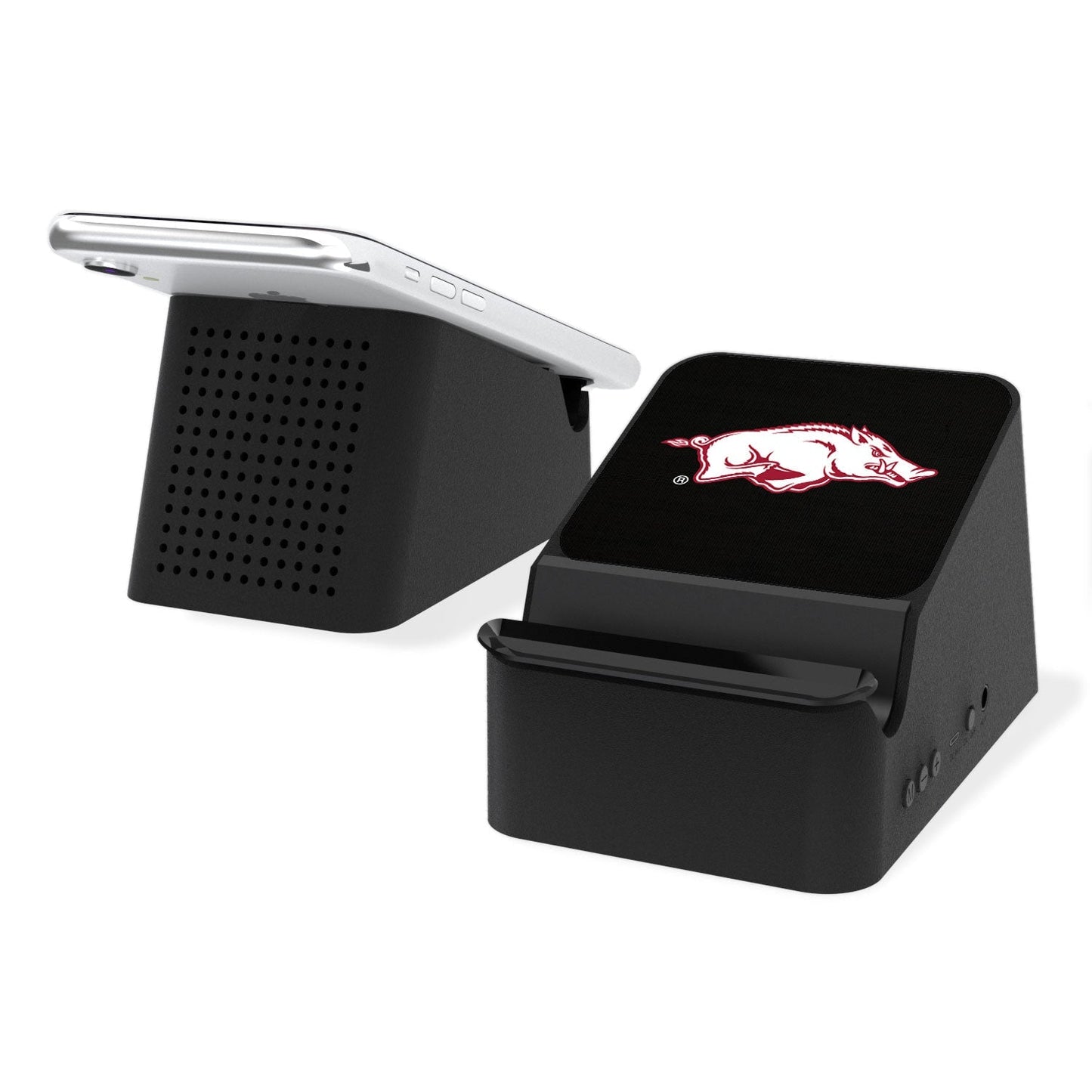 Arkansas Razorbacks Solid Wireless Charging Station and Bluetooth Speaker