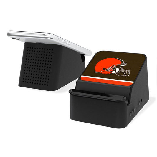 Cleveland Browns Stripe Wireless Charging Station and Bluetooth Speaker-0