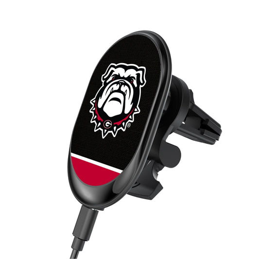 Georgia Bulldogs Solid Wordmark Wireless Car Charger