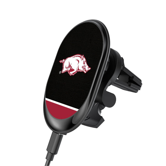 Arkansas Razorbacks Solid Wordmark Wireless Car Charger