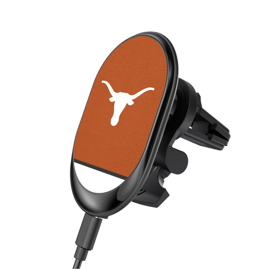 Texas Longhorns Solid Wordmark Wireless Car Charger