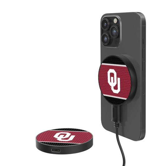Oklahoma Sooners Mesh 10-Watt Wireless Magnetic Charger