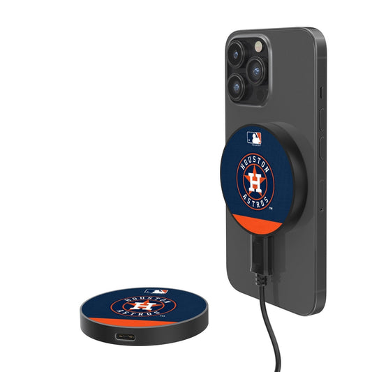 Houston Astros Stripe 10-Watt Wireless Magnetic Charger