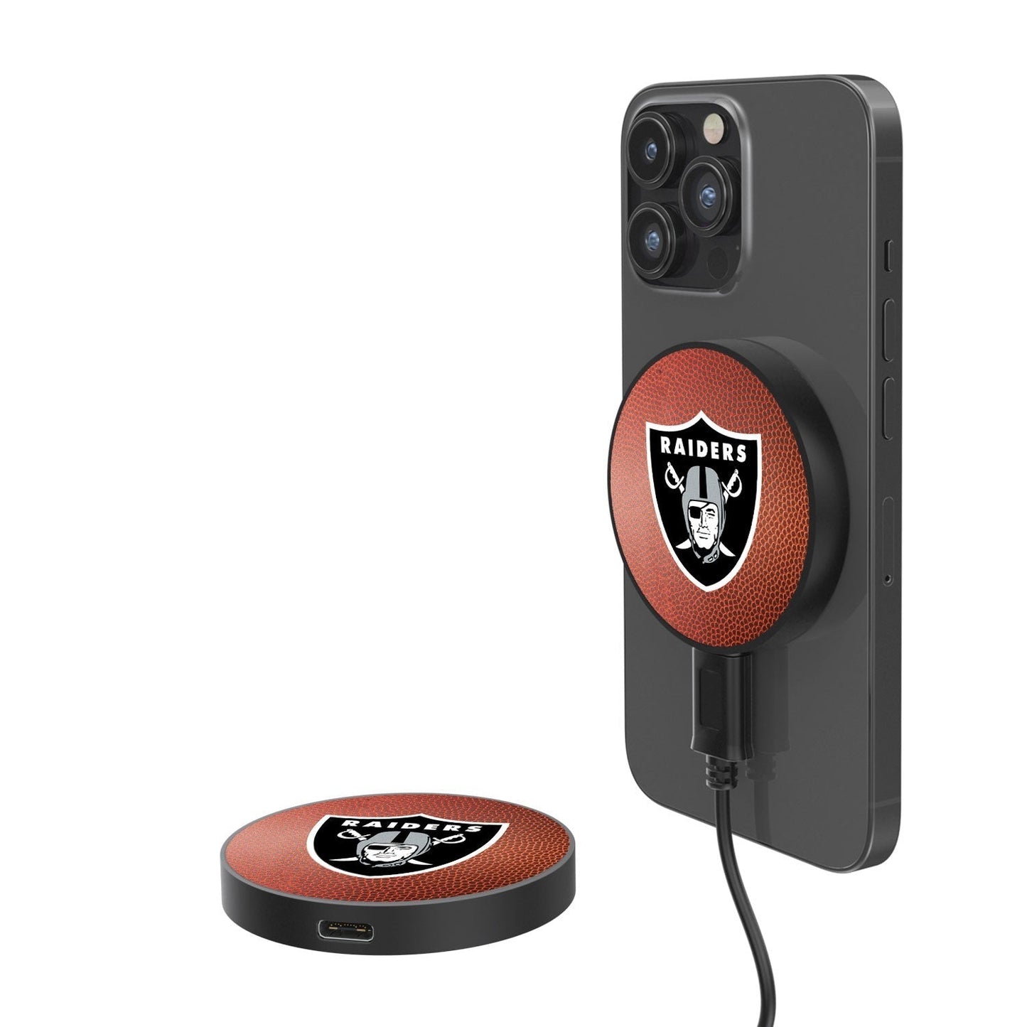 Las Vegas Raiders Football 10-Watt Wireless Magnetic Charger