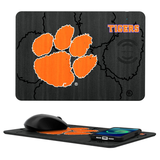 Clemson Tigers Tilt 15-Watt Wireless Charger and Mouse Pad