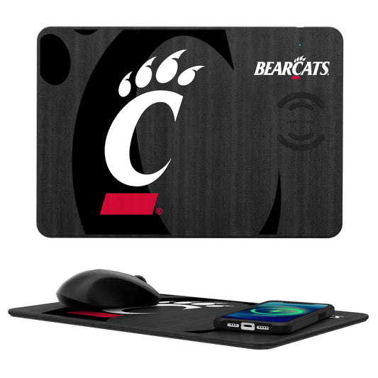 Cincinnati Bearcats Tilt 15-Watt Wireless Charger and Mouse Pad