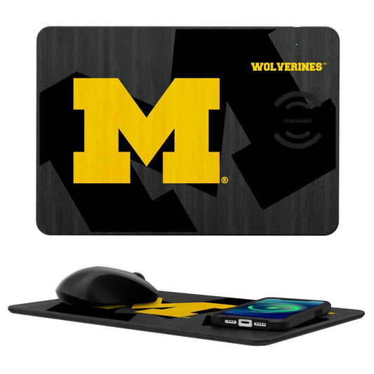 Michigan Wolverines Tilt 15-Watt Wireless Charger and Mouse Pad