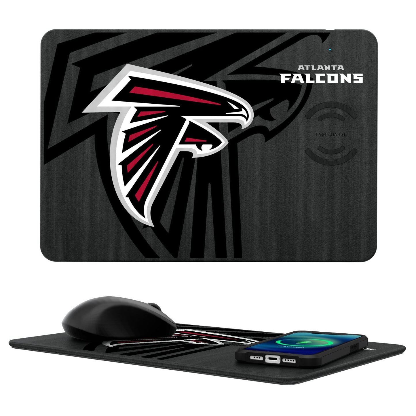 Atlanta Falcons Tilt 15-Watt Wireless Charger and Mouse Pad