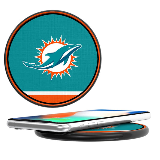 Miami Dolphins Stripe 10-Watt Wireless Charger