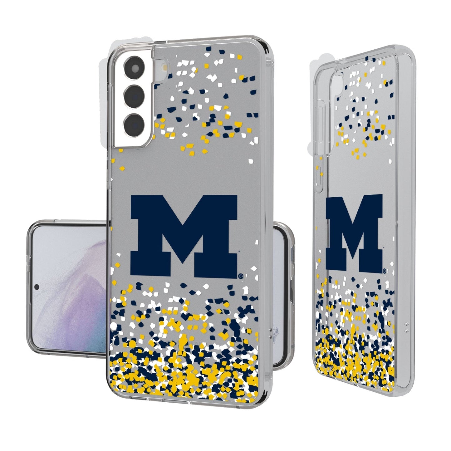 Michigan Wolverines Confetti Clear Case