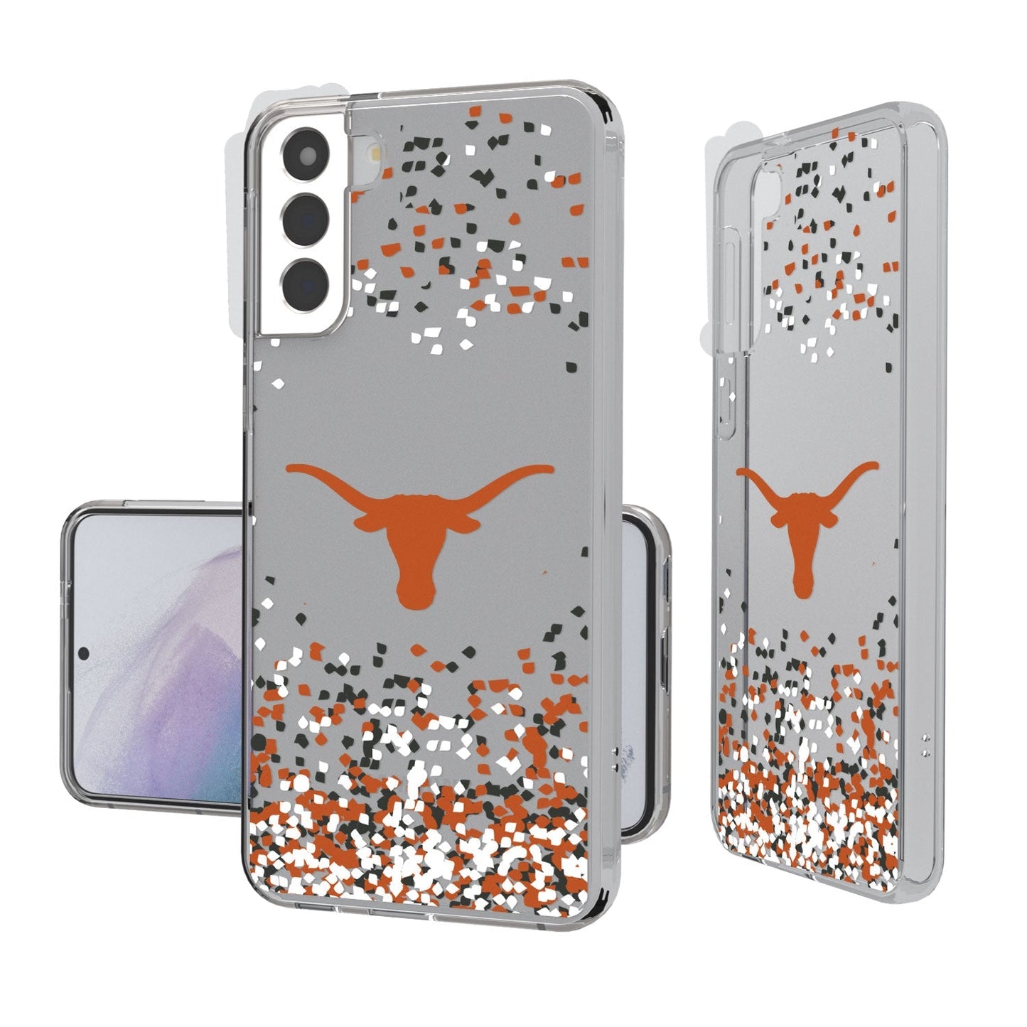 Texas Longhorns Confetti Clear Case