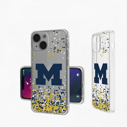 Michigan Wolverines Confetti Clear Case