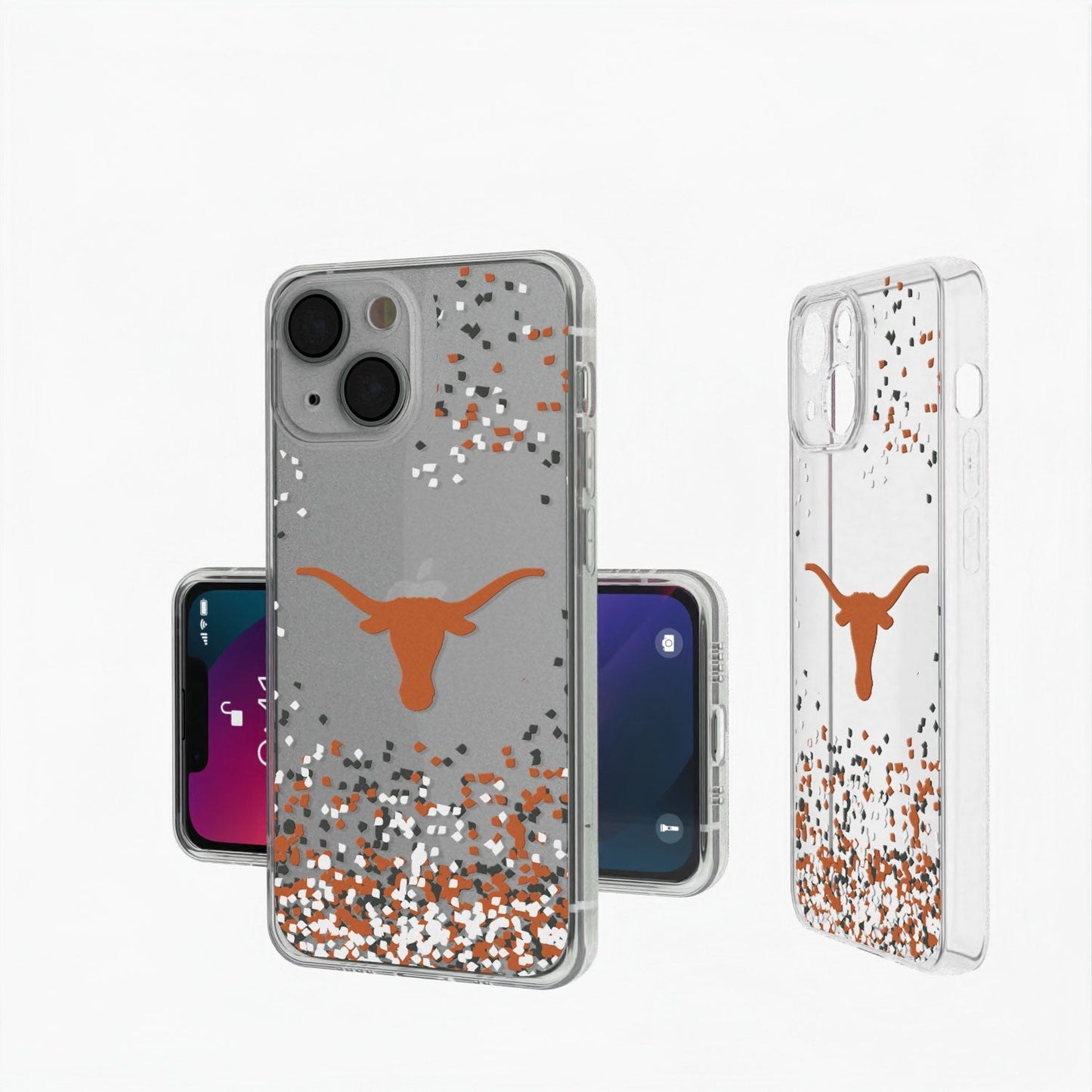 Texas Longhorns Confetti Clear Case