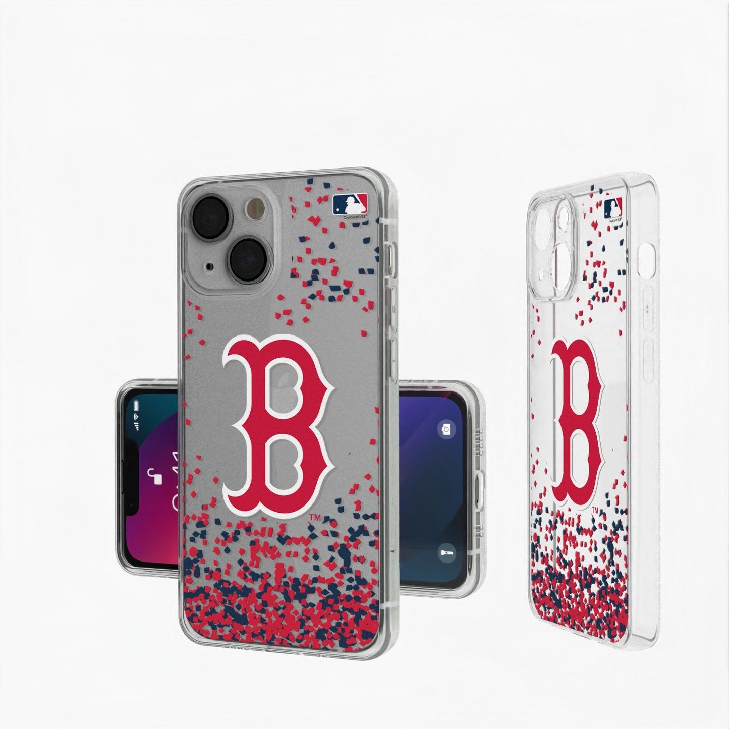 Boston Red Sox Confetti Clear Case