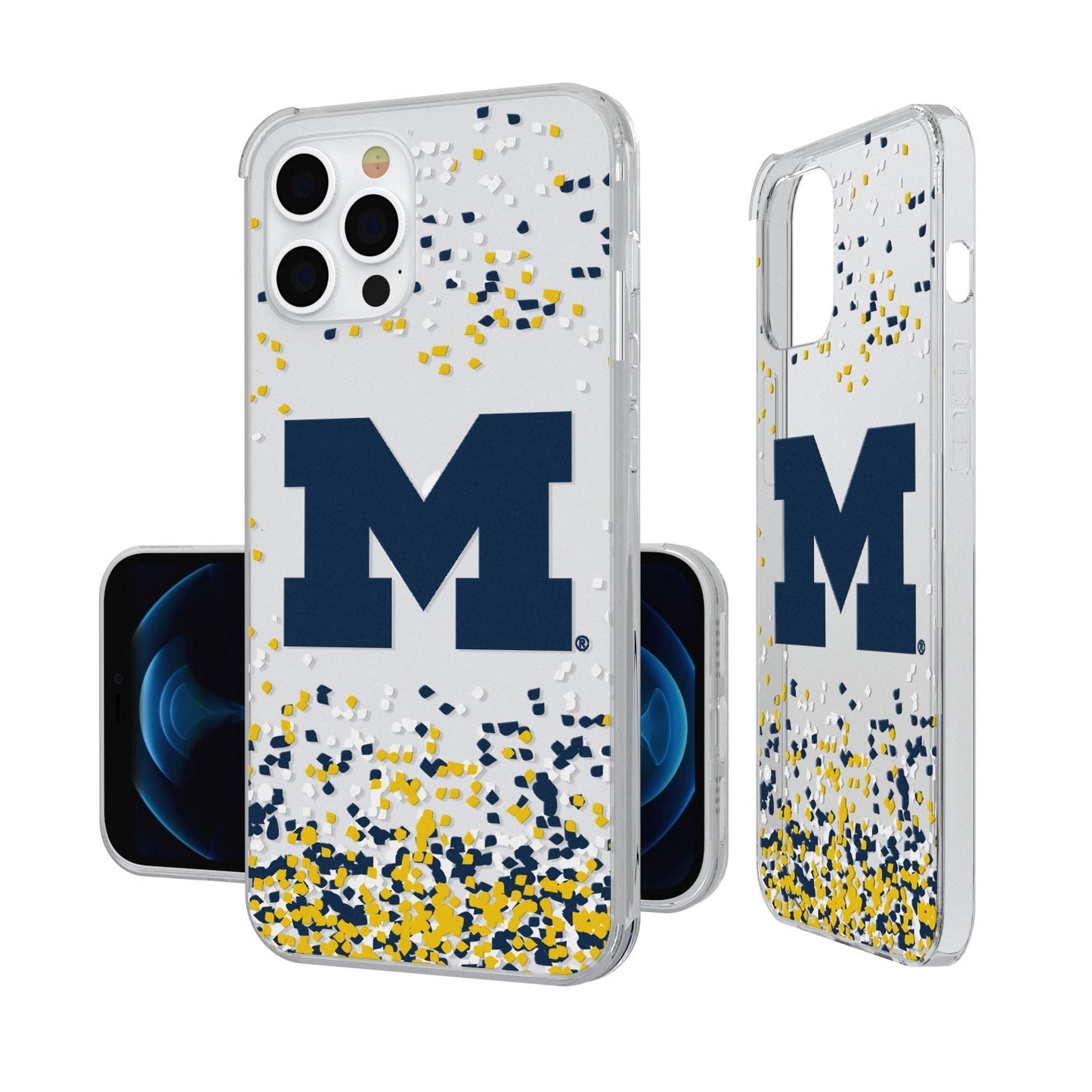 Michigan Wolverines Confetti Clear Case